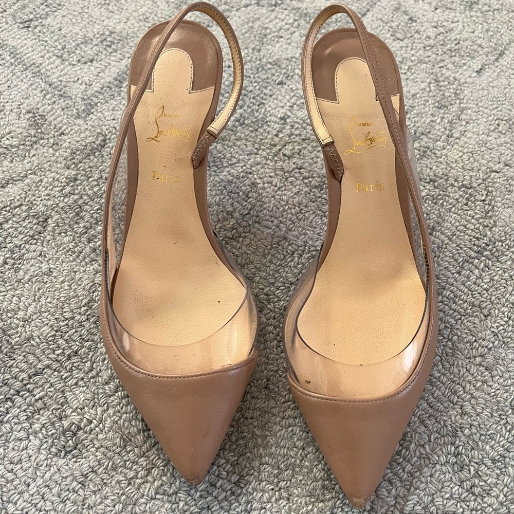 Fair used condition authentic Christian Louboutin in size 36 beige